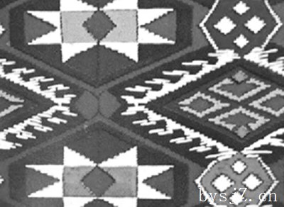 图2 蓝底多配色壮锦