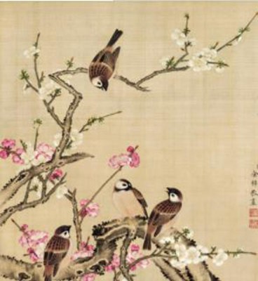 当代观念与工笔花鸟画的碰撞,现当代工笔花鸟画与传统工笔花鸟画中的线条与色彩...