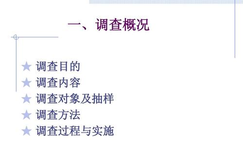 调查对象和调查内容及方法